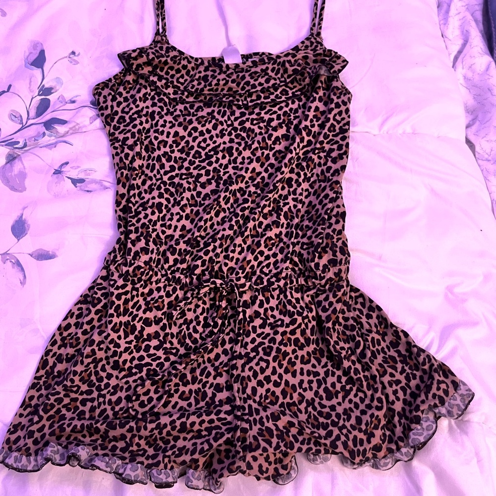 Cheetah Print Romper (sleepwear)
